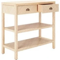 Apis Raffia Console Table - Light Natural/Gold - Safavieh -Console Tables Sales unnamed file 560