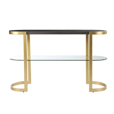 Lyflon Console Table Black/Gold - Aiden Lane 3 Lyflon Console Table Black/Gold - Aiden Lane