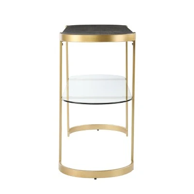 Lyflon Console Table Black/Gold - Aiden Lane 6 Lyflon Console Table Black/Gold - Aiden Lane - Image 4