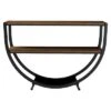Blakes Rustic Industrial Style Textured Finish Metal Distressed Wood Console Table - Antique Black - Baxton Studio -Console Tables Sales unnamed file 565