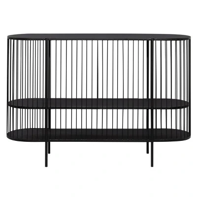Olivia & May Contemporary Metal Console Table Black - Olivia & May 6 Olivia & May Contemporary Metal Console Table Black - Olivia & May - Image 5