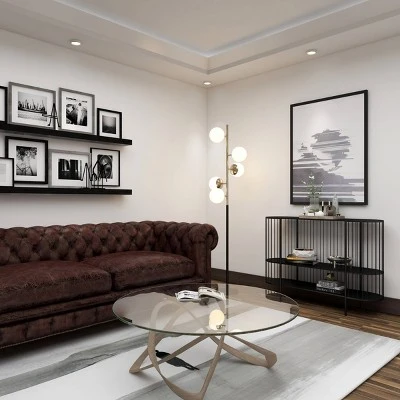 Olivia & May Contemporary Metal Console Table Black - Olivia & May 14 Olivia & May Contemporary Metal Console Table Black - Olivia & May - Image 13