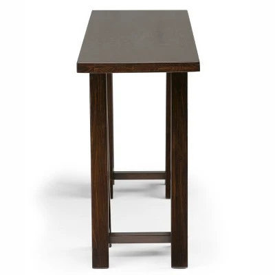 Hawkins Solid Wood Console Sofa Table - Wyndenhall Medium Saddle Brown 7 Hawkins Solid Wood Console Sofa Table - Wyndenhall Medium Saddle Brown - Image 5