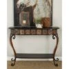 Olivia & May Traditional Metal Console Table - Dark Brown - Olivia & May -Console Tables Sales unnamed file 5720
