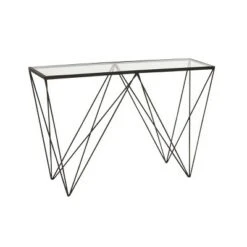 Olivia & May Mid-Century Metal Console Table Black - Olivia & May -Console Tables Sales unnamed file 5725