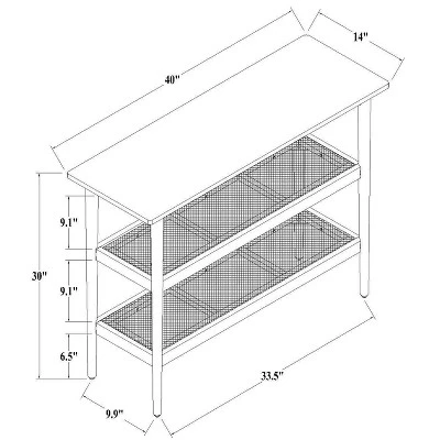 Hearth & Hand W/Magnolia Furniture Wood & Cane Console Table - Hearth & Hand™ with Magnolia Black 10 Hearth & Hand W/Magnolia Furniture Wood & Cane Console Table - Hearth & Hand™ with Magnolia Black - Image 8
