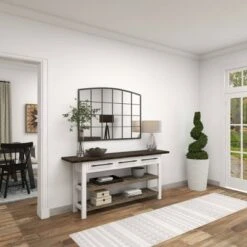 Olivia & May Farmhouse Wood Rectangle Console Table White - Olivia & May -Console Tables Sales unnamed file 603