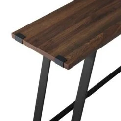 Urban Industrial Entry Table with Wood and Metal - Saracina Home Dark Walnut -Console Tables Sales unnamed file 647