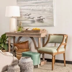 Wood Trestle Console Table with Arch Design Brown - StyleCraft -Console Tables Sales unnamed file 663