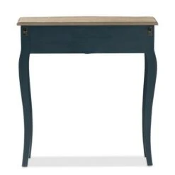 Mazarine Classic and Provincial Spruce Finished Console Table Blue - Baxton Studio -Console Tables Sales unnamed file 680