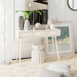 Albus 3 Drawer Console Table - Safavieh Black