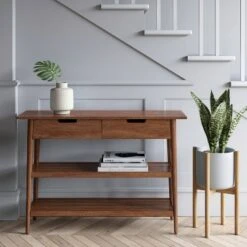Ellwood Wood Console Table with Drawers - Project 62™ Natural