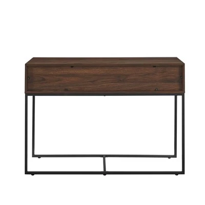 Visconti Boho Slat Door Entry Table - Saracina Home Dark Walnut 13 Visconti Boho Slat Door Entry Table - Saracina Home Dark Walnut - Image 11