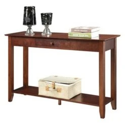 American Heritage Console Table with Drawer - Breighton Home Driftwood