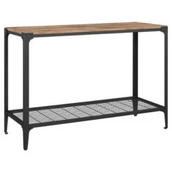 Benny Urban Industrial Angle Iron Entryway Table - Saracina Home Dark Walnut -Console Tables Sales unnamed file 782