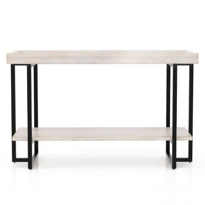 Grislare Rectangular Sofa Table - HOMES: Inside + Out Antique White/black 5 Grislare Rectangular Sofa Table - HOMES: Inside + Out Antique White/black - Image 3