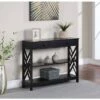 Titan 1 Drawer Console Table with Shelves - Breighton Home Black -Console Tables Sales unnamed file 840