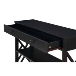 Titan 1 Drawer Console Table with Shelves - Breighton Home Black -Console Tables Sales unnamed file 842
