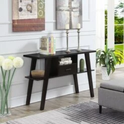 Breighton Home Newport Mike Console Table with Drawer - Johar Furniture Gray