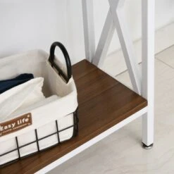 HOMCOM Industrial Style Entryway Console Table Desk with Shelf Living Room Bedroom -Console Tables Sales unnamed file 877