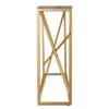 Arendale Faux Marble Skinny Console Table Gray/Gold - Aiden Lane