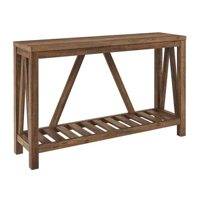 Taylen A Frame Farmhouse Entryway Console Table - Saracina Home Dark Walnut/white Oak 9 Taylen A Frame Farmhouse Entryway Console Table - Saracina Home Dark Walnut/white Oak - Image 7