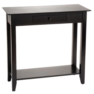 American Heritage Hall Table with Drawer Shelf - Breighton Home Black 7 American Heritage Hall Table with Drawer Shelf - Breighton Home Black - Image 5