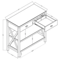 Owings Console Table with 2 Shelf and Drawers - Threshold™ Rustic -Console Tables Sales unnamed file 98