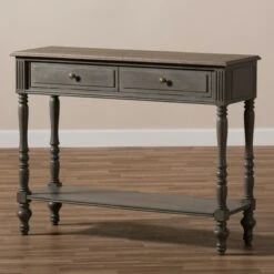 Noemie Country Cottage Farmhouse Finished 2 Drawer Console Table Brown - Baxton Studio 18 Noemie Country Cottage Farmhouse Finished 2 Drawer Console Table Brown - Baxton Studio -Console Tables Sales unnamed file 982