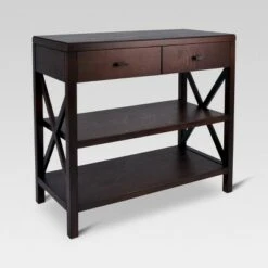 Owings Console Table with 2 Shelf and Drawers - Threshold™ Rustic -Console Tables Sales unnamed file 99