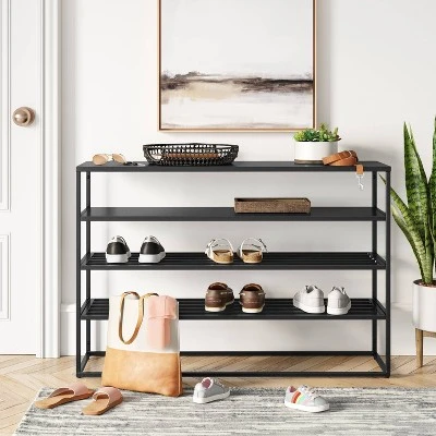 Glasgow Metal Shoe Storage Console Table Black - Project 62™ 2 Glasgow Metal Shoe Storage Console Table Black - Project 62™